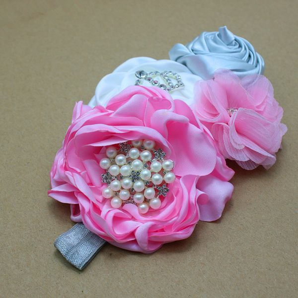 pink satin flower headband matching sparking rhinestone girl chiffon flower lace headband 20pcs, Slivery;white
pink satin flower headband matching sparking rhinestone girl chiffon flower lace headband 20pcs, Slivery;white