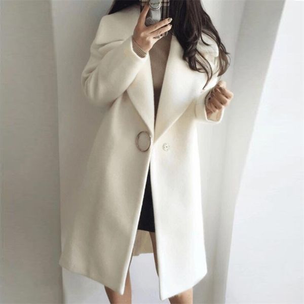 women's wool & blends long coat 2021 autumn winter women woolen female mid-long korean temperament outerwear, Black
women's wool & blends long coat 2021 autumn winter women woolen female mid-long korean temperament outerwear, Black