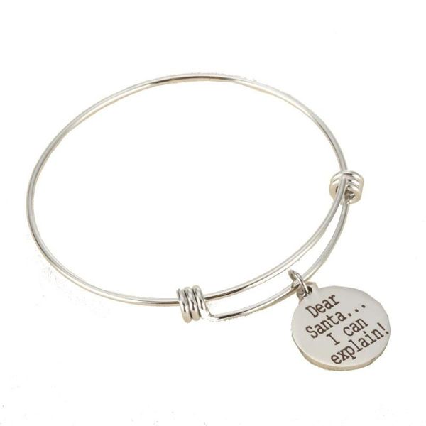 in europe america stainless steel movable elastic bracelet dear santa... i can explain adjustable bracelet jewelry, Black
in europe america stainless steel movable elastic bracelet dear santa... i can explain adjustable bracelet jewelry, Black