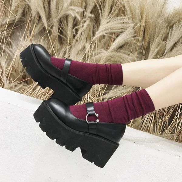dress shoes spring sponge cake platform shoes, brogues and round toe pumps, college style mary jane women's, Black
dress shoes spring sponge cake platform shoes, brogues and round toe pumps, college style mary jane women's, Black