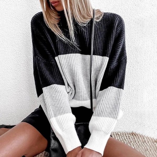 women's sweaters women sweater casual loose striped knitted long sleeve o-neck pullover autumn ladies jumper streetwear 2021, White;black
women's sweaters women sweater casual loose striped knitted long sleeve o-neck pullover autumn ladies jumper streetwear 2021, White;black