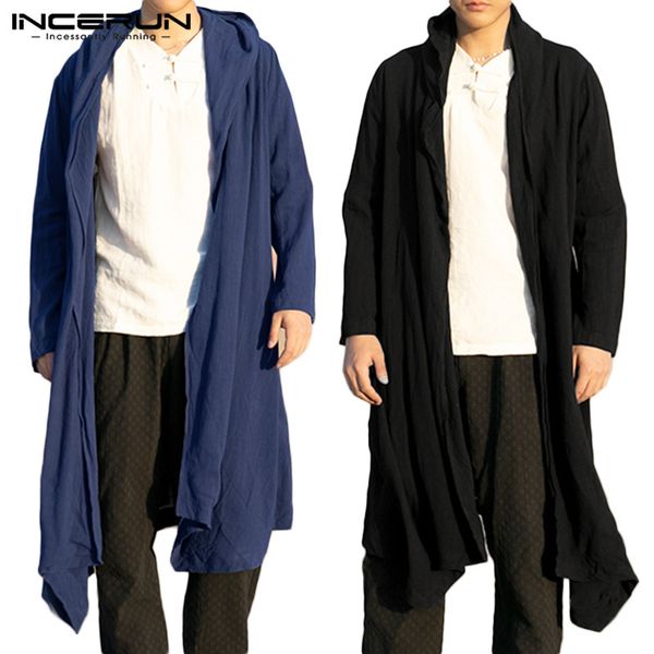 leisure cotton solid jackets incerun men vintage open stitch long coats long sleeve hooded outerwear mens streetwear trench 5xl, Tan;black
leisure cotton solid jackets incerun men vintage open stitch long coats long sleeve hooded outerwear mens streetwear trench 5xl, Tan;black