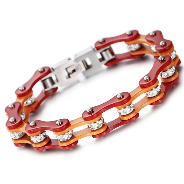 woman orange red chain & link bracelets bangles punk female cuff wristband biker bracelet stainless steel jewelry gift wholesale, Black
woman orange red chain & link bracelets bangles punk female cuff wristband biker bracelet stainless steel jewelry gift wholesale, Black
