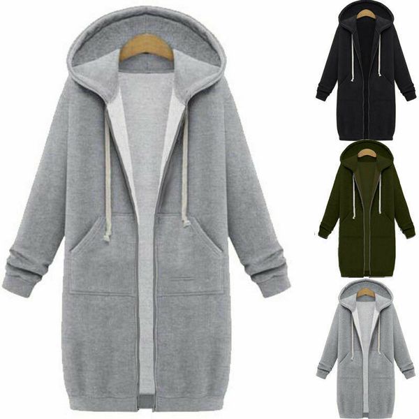 women's jackets women winter zipper hoodie sweater hooded jacket sweatshirt coat plus size clothes, Black;brown
women's jackets women winter zipper hoodie sweater hooded jacket sweatshirt coat plus size clothes, Black;brown