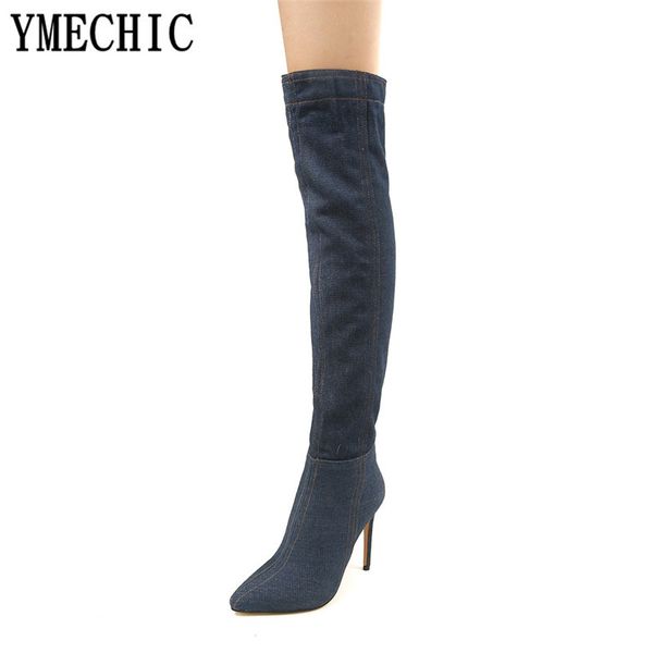 ymechic 2020 fashion denim long thin high heel boots female knight ridding knee high tall winter boot shoes woman plus size, Black
ymechic 2020 fashion denim long thin high heel boots female knight ridding knee high tall winter boot shoes woman plus size, Black