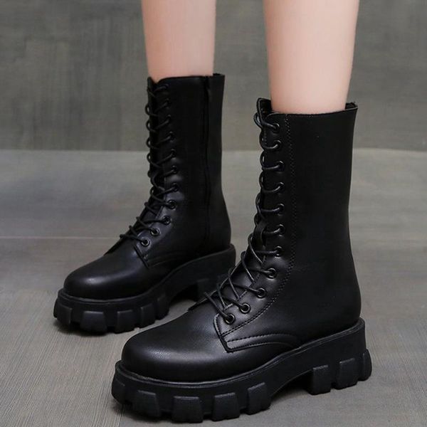 sarairis 2020 for dropship square heels ladies black white fashion brand new motorcycles boots women shoes