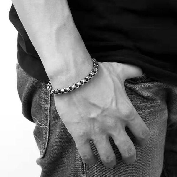 link, chain stainless steel men womensilver plated bracelet 4/5/7mm width hand square pearl 19/21/23cm length drop, Black
link, chain stainless steel men womensilver plated bracelet 4/5/7mm width hand square pearl 19/21/23cm length drop, Black