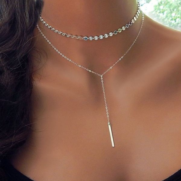 necklaces multilayer chain women trendy tassel simple silver color trendy necklace jewelry girls collares collier naszyjnik
necklaces multilayer chain women trendy tassel simple silver color trendy necklace jewelry girls collares collier naszyjnik