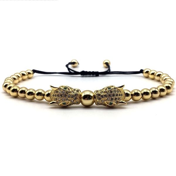 fashion new double leopard charm bracelet men tredy adjustable braided macrame bead bracelet for men jewelry pulsera hombre, Golden;silver
fashion new double leopard charm bracelet men tredy adjustable braided macrame bead bracelet for men jewelry pulsera hombre, Golden;silver