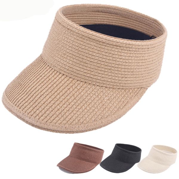 ht2449 visor cap korea style spring summer caps for women solid straw hat wide brim beach sun hat ladies packable sun visor, Blue;gray
ht2449 visor cap korea style spring summer caps for women solid straw hat wide brim beach sun hat ladies packable sun visor, Blue;gray