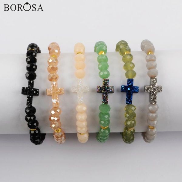 borosa 5шт handmade радуга крест формы титана природные druzy из бисера с 6мм стеклянные бусины браслет ювелирных изделий в качестве подарка, Black
borosa 5шт handmade радуга крест формы титана природные druzy из бисера с 6мм стеклянные бусины браслет ювелирных изделий в качестве подарка, Black