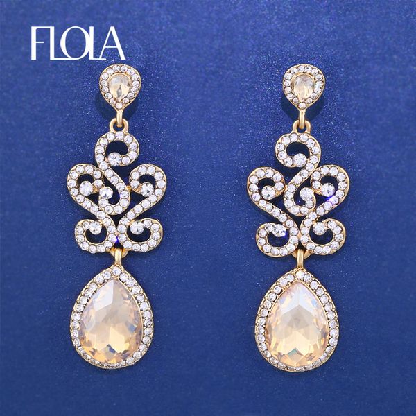 dangle & chandelier flola brand gold crystal wedding earrings for brides long with crystals tear drop jewelry ersg87, Silver
dangle & chandelier flola brand gold crystal wedding earrings for brides long with crystals tear drop jewelry ersg87, Silver