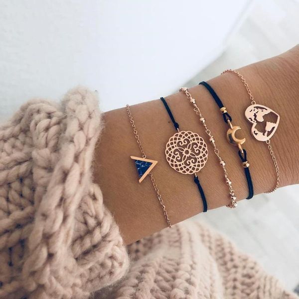 fashion moon love women's party bracelets set with alloy triangle geometric bracelet for trendy women bracelet, Golden;silver
fashion moon love women's party bracelets set with alloy triangle geometric bracelet for trendy women bracelet, Golden;silver