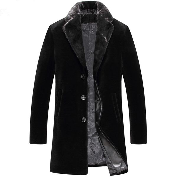 men's leather & faux long real fur coat winter jacket male sheep shearing wool jackets collar koreran mens coats wxm1708 kj1585, Black
men's leather & faux long real fur coat winter jacket male sheep shearing wool jackets collar koreran mens coats wxm1708 kj1585, Black