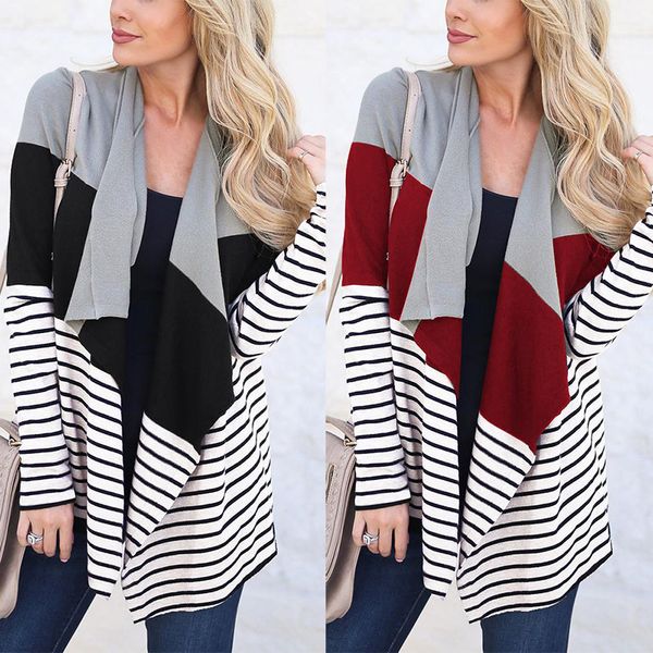women's blouses & shirts 1spring cardigan women long sleeve striped blouse for casual printed irregular shirt patchwork, White
women's blouses & shirts 1spring cardigan women long sleeve striped blouse for casual printed irregular shirt patchwork, White