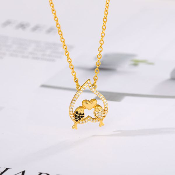 two lovely birds love pendant necklace valentine's day kiss anniversary jewelry gift charm women sweater pendants clavicle chain, Silver
two lovely birds love pendant necklace valentine's day kiss anniversary jewelry gift charm women sweater pendants clavicle chain, Silver