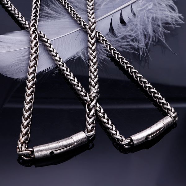 4mm/5mm 26'' stainless steel vintage black link chain necklace hip-hop men boy jewelry, Silver
4mm/5mm 26'' stainless steel vintage black link chain necklace hip-hop men boy jewelry, Silver