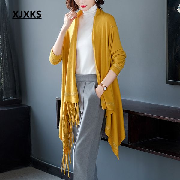 xjxks irregular cardigan sweater 2020 autumn winter new loose plus size comfort cashmere knitted cape women cardigan, White
xjxks irregular cardigan sweater 2020 autumn winter new loose plus size comfort cashmere knitted cape women cardigan, White