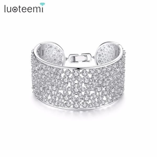luoteemi luxurious jewelry inay many cubic zirconia statement bangle&bracelet for women bride wedding party accessories gift, Black
luoteemi luxurious jewelry inay many cubic zirconia statement bangle&bracelet for women bride wedding party accessories gift, Black