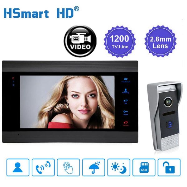 video door phone doorbell wired video intercom system 7inch touch button color monitor and hd camera with door release
video door phone doorbell wired video intercom system 7inch touch button color monitor and hd camera with door release