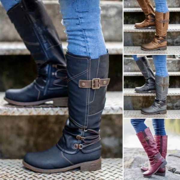 women boots winter quality suede zippers pu long boots plus size round toe solid low heel comfort women's shoes zapatillas mujer, Black
women boots winter quality suede zippers pu long boots plus size round toe solid low heel comfort women's shoes zapatillas mujer, Black
