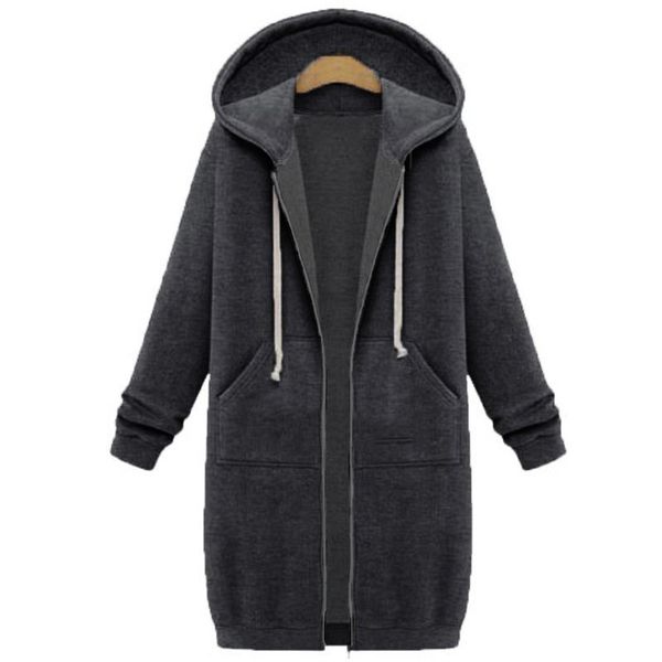 autumn winter coat women 2020 fashion casual long zipper hooded jacket hoodie sweatshirt vintage outwear coat plus size, Black
autumn winter coat women 2020 fashion casual long zipper hooded jacket hoodie sweatshirt vintage outwear coat plus size, Black