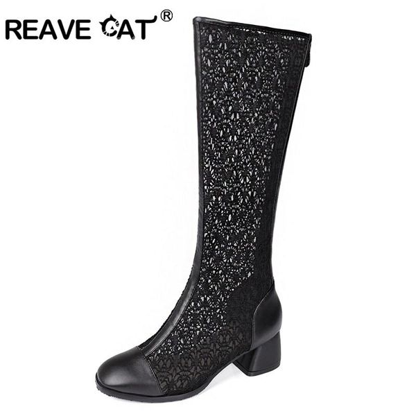 reave cat elegant summer long lace boots women female spring hollow out booties cutouts floral shoes black botas feminina a359
reave cat elegant summer long lace boots women female spring hollow out booties cutouts floral shoes black botas feminina a359