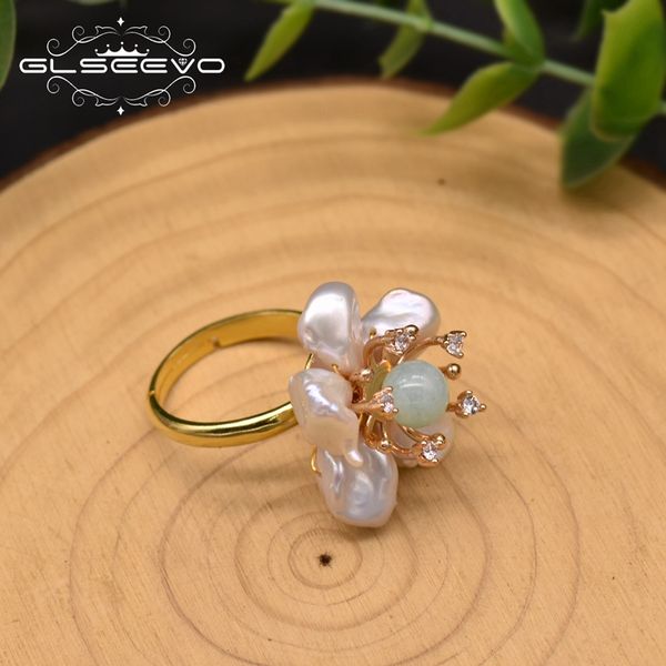 glseevo natural baroque pearl rings for women engagement gift flower statement ring luxury handmade fine female jewelry gr0266a, Slivery;golden
glseevo natural baroque pearl rings for women engagement gift flower statement ring luxury handmade fine female jewelry gr0266a, Slivery;golden