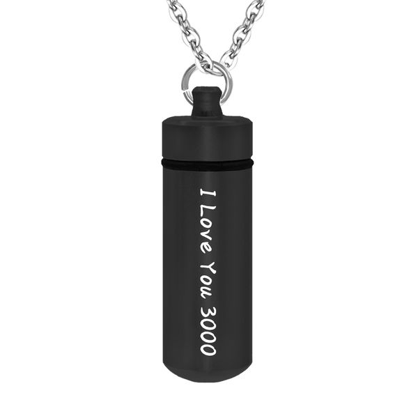 aluminum alloy cylinder memorial pendant cremation urn keepsake jewelry pendant-i love you for three thousand years, Silver
aluminum alloy cylinder memorial pendant cremation urn keepsake jewelry pendant-i love you for three thousand years, Silver