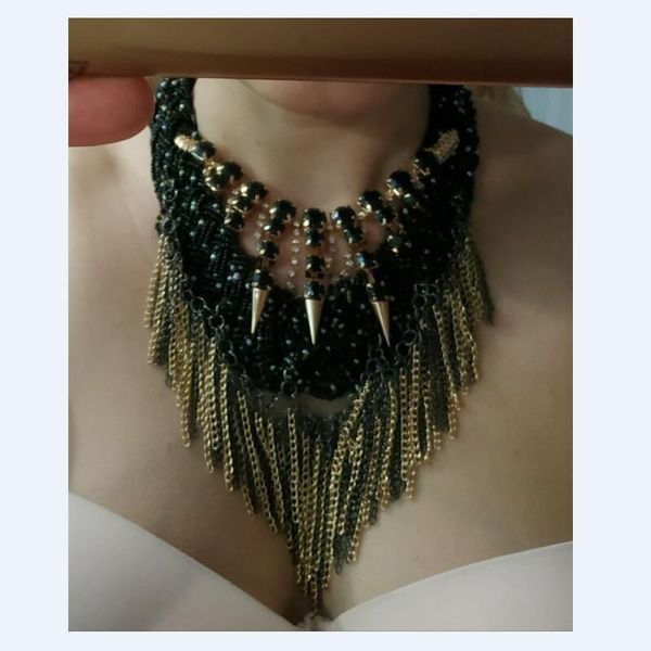 chokers jewelry seed bead metal chain tassel big choker necklace women boho vintage statement large collar maxi chunky, Golden;silver
chokers jewelry seed bead metal chain tassel big choker necklace women boho vintage statement large collar maxi chunky, Golden;silver