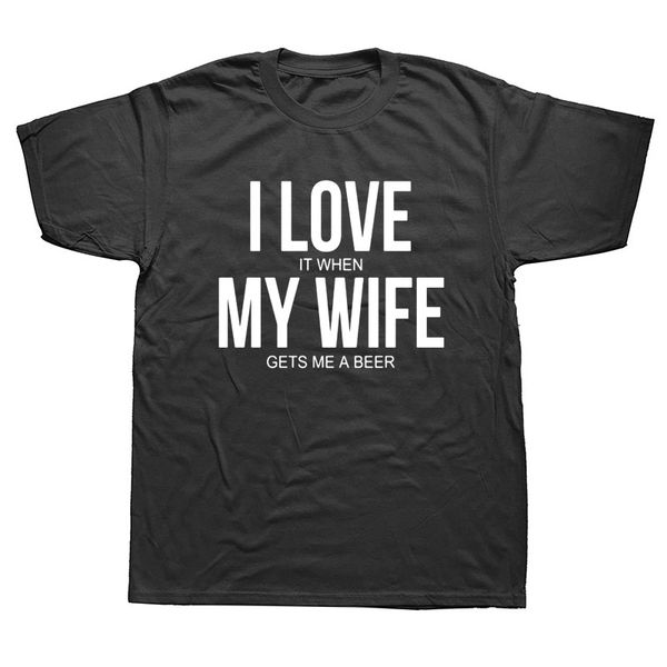 new summer t-shirt i love my wife funny beer humor men's cotton short sleeve drink drinking t shirt black
new summer t-shirt i love my wife funny beer humor men's cotton short sleeve drink drinking t shirt black