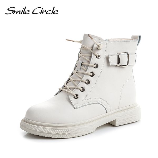 smile circle ankle boots women flats platform shoes genuine leather fashion winter keep warm short boots ladies, Black
smile circle ankle boots women flats platform shoes genuine leather fashion winter keep warm short boots ladies, Black