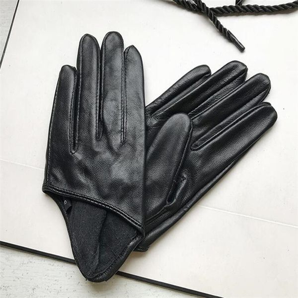 five fingers gloves pure sheepskin genuine leather woman short style black elegance female mittens, Blue;gray
five fingers gloves pure sheepskin genuine leather woman short style black elegance female mittens, Blue;gray