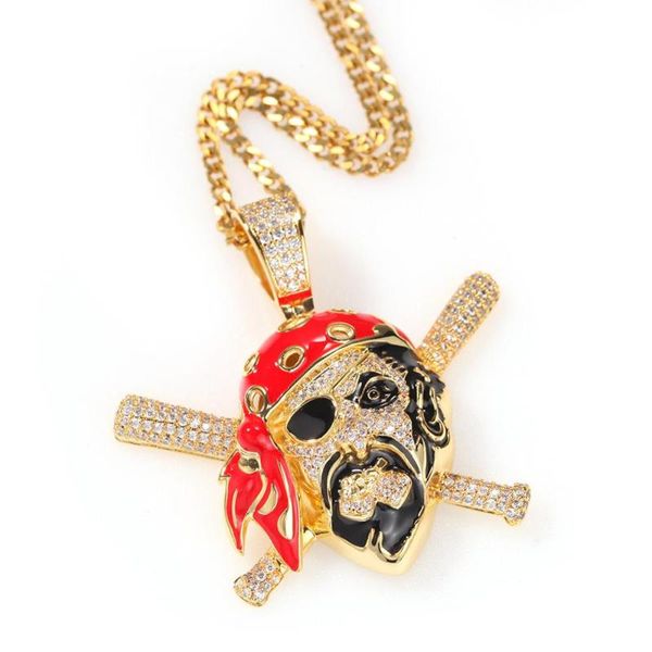 pendant necklaces out enamel pirate skull pendants bling hip hop micro paved cubic zircon rapper jewelry for men gift, Silver
pendant necklaces out enamel pirate skull pendants bling hip hop micro paved cubic zircon rapper jewelry for men gift, Silver