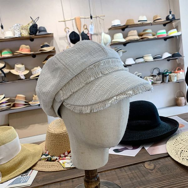 202007-js095 autumn rough brim fashion leisure lady octagonal hat women visors cap, Blue;gray
202007-js095 autumn rough brim fashion leisure lady octagonal hat women visors cap, Blue;gray