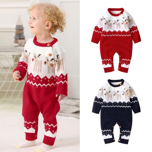 2020 infant baby girls boys christmas outfits babies long sleeve elk printed pattern round collar jumpsuit sweater romper 0-18m, Blue
2020 infant baby girls boys christmas outfits babies long sleeve elk printed pattern round collar jumpsuit sweater romper 0-18m, Blue