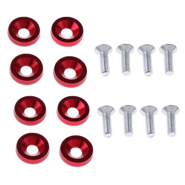 8 sets decorative aluminium fender license plate frame bolt screw m6 
8 sets decorative aluminium fender license plate frame bolt screw m6