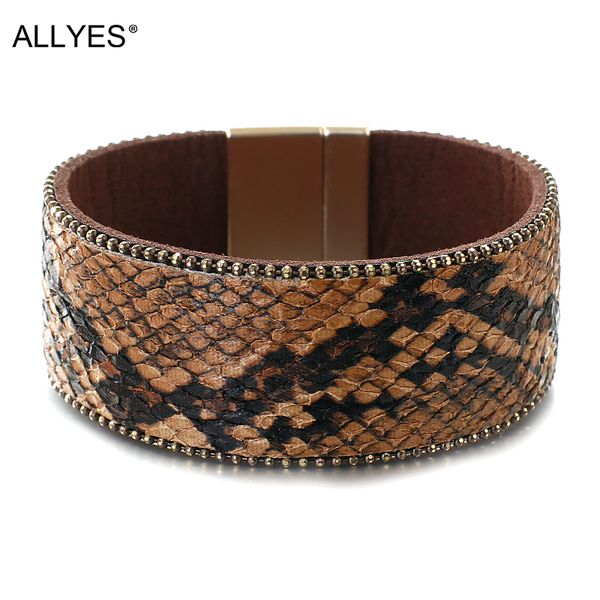 tennis allyes boho snake scales leather bracelets for men fashion 2021 genuine animals print wide wrap femme jewelry, Golden;silver
tennis allyes boho snake scales leather bracelets for men fashion 2021 genuine animals print wide wrap femme jewelry, Golden;silver