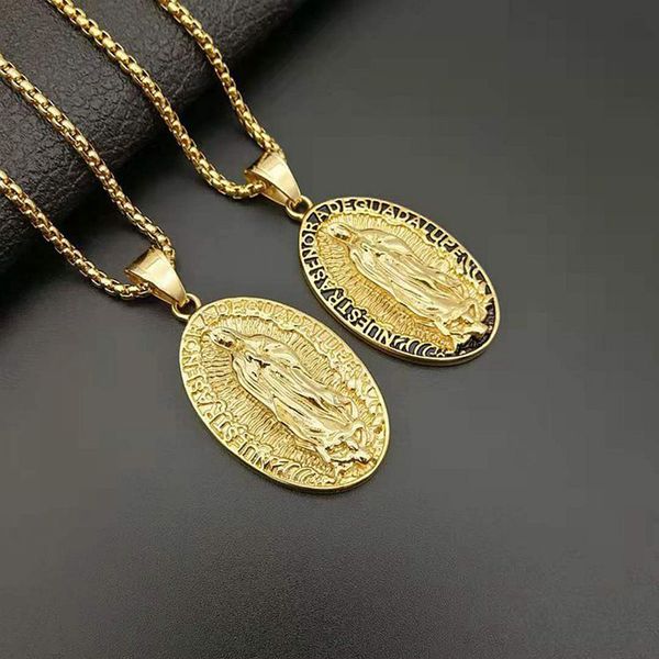 pendant necklaces hip hop stainless steel nuestra senor adeguadalupe virgin mary pendants for men women catholic jewelry, Silver
pendant necklaces hip hop stainless steel nuestra senor adeguadalupe virgin mary pendants for men women catholic jewelry, Silver