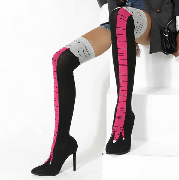 soft comfortable knitting cartoon claw slip on long thigh high boots autumn winter over the knee women shoes 2020, Black
soft comfortable knitting cartoon claw slip on long thigh high boots autumn winter over the knee women shoes 2020, Black