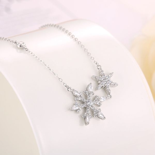 s925 sterling silver snowflake necklace you and i love city time zhao liying the same style female pendant gift temperament personality, Black
s925 sterling silver snowflake necklace you and i love city time zhao liying the same style female pendant gift temperament personality, Black