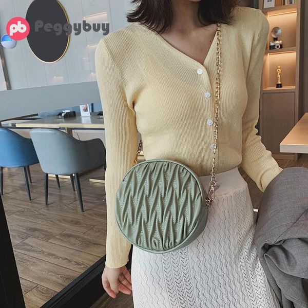 lady elegant fashion round messenger bag women leather pleated mini chain shoulder bags female casual pure color crossbody bags
lady elegant fashion round messenger bag women leather pleated mini chain shoulder bags female casual pure color crossbody bags