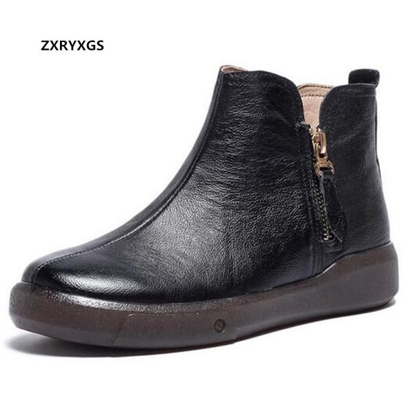 boots temperament cowhide autumn single flat soft sole comfortable warm shoes winter snow casual women, Black
boots temperament cowhide autumn single flat soft sole comfortable warm shoes winter snow casual women, Black
