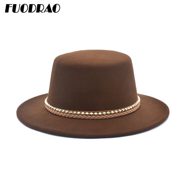 wide brim hats fuodrao solid color men's fedora hat faux wool blended jazz simple flat p17, Blue;gray
wide brim hats fuodrao solid color men's fedora hat faux wool blended jazz simple flat p17, Blue;gray