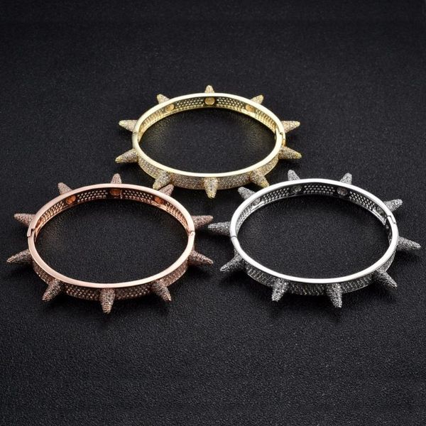 bangle the punk style all cz pave rivets bracelet hip hop bangles for men and women b013, Black
bangle the punk style all cz pave rivets bracelet hip hop bangles for men and women b013, Black