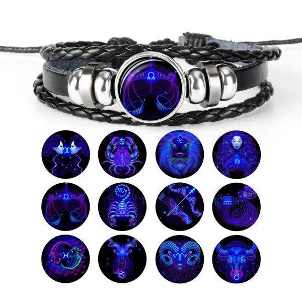 auto products 12 constellations time gem hand-woven leather bracelet safe chain sagittariusfff, Silver
auto products 12 constellations time gem hand-woven leather bracelet safe chain sagittariusfff, Silver