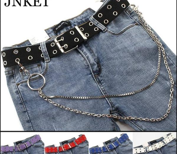 jnket canvas belt alloy double row hole pin buckle belt punk waist hollow out waist strap jeans rock, Black;brown
jnket canvas belt alloy double row hole pin buckle belt punk waist hollow out waist strap jeans rock, Black;brown