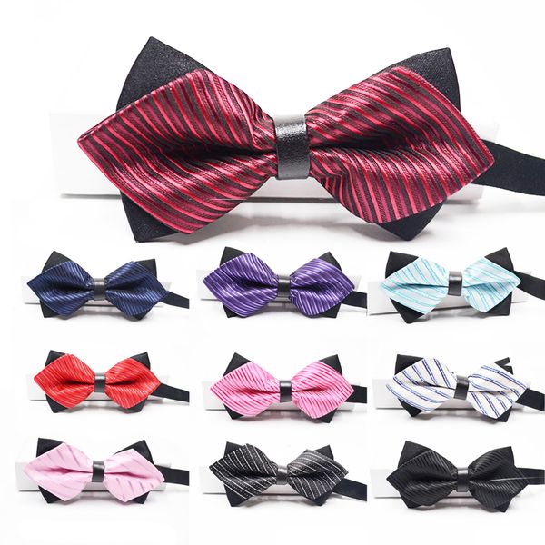 popular adjustable polyester gentleman striped bow tie suit for formal dinner suit, Blue;purple 
popular adjustable polyester gentleman striped bow tie suit for formal dinner suit, Blue;purple