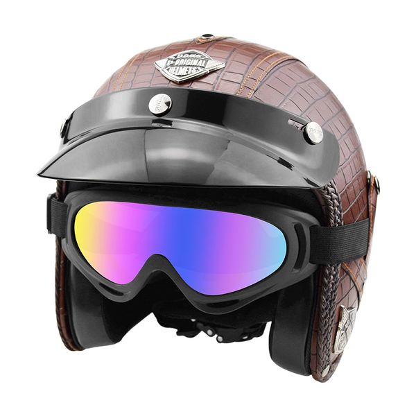 open face motorbike motorcycle helmets pu leather 3/4 helmet personalized mens womens vintage retro antique
open face motorbike motorcycle helmets pu leather 3/4 helmet personalized mens womens vintage retro antique