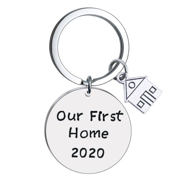 keychains our first home 2021 stainless steel titanium key ring pendant, Silver
keychains our first home 2021 stainless steel titanium key ring pendant, Silver